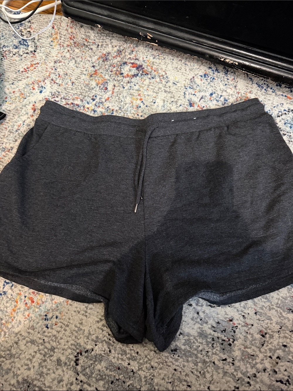 stars above Dark Charcoal Drawstring Athletic Shorts